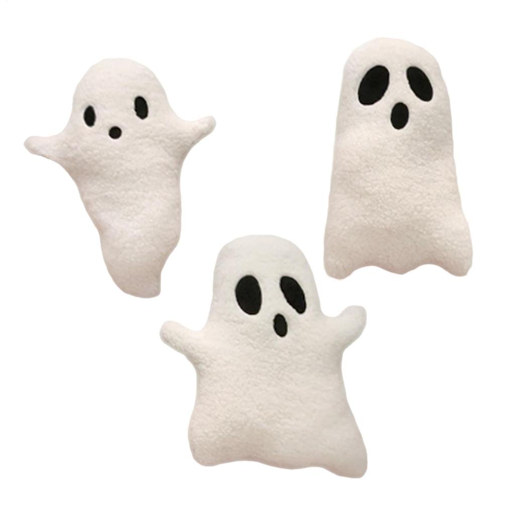 Ghost Plush White Ghost Halloween Pillow Ghost Funny Stuffed Animal Cartoon Cute Halloween Home Decorations for Bedside Sofa Car