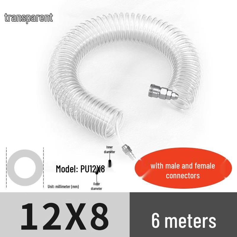 High-Pressure Retractable Air Hose with Quick Couplings