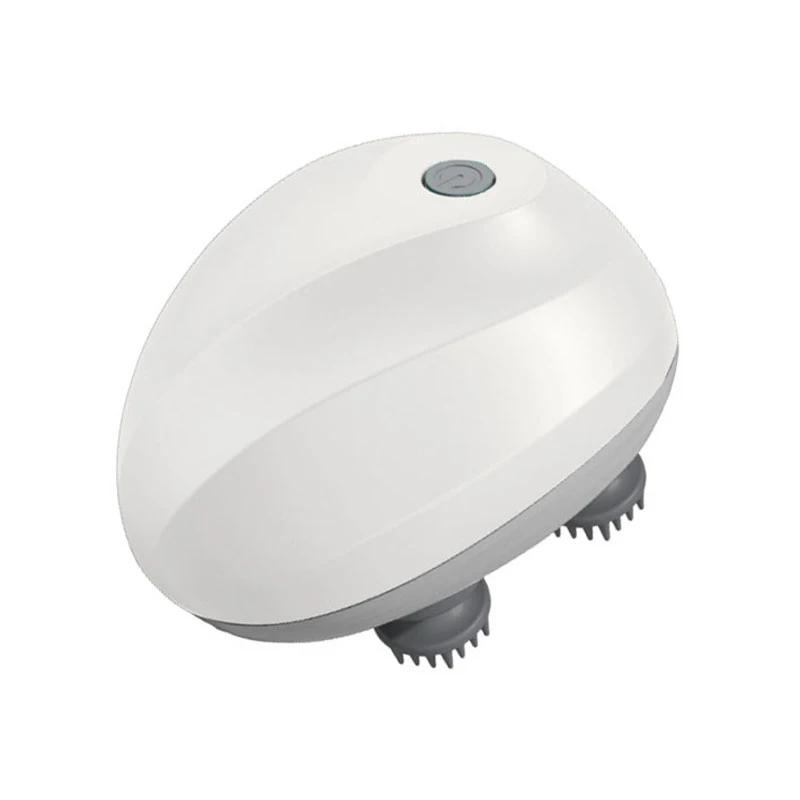 Электрический массажер для головы USB перезаряжаемый массажер для кожи головы массаж тела уход за здоровьем плечи шея глубокий тканевый разминающий массаж подарок белый