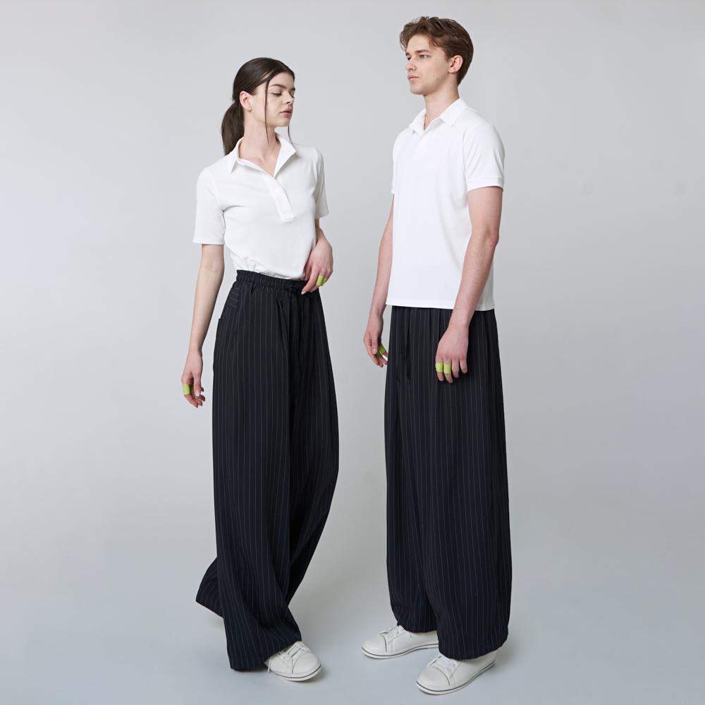 ATHPLATFORM Au41Pt11 Striped Wide Pants_Dark Navy