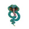 Cobra Rhinestone Snake Brooches Animal Snake Lapel Pin Vintage Zodiac Snake Brooch  Men