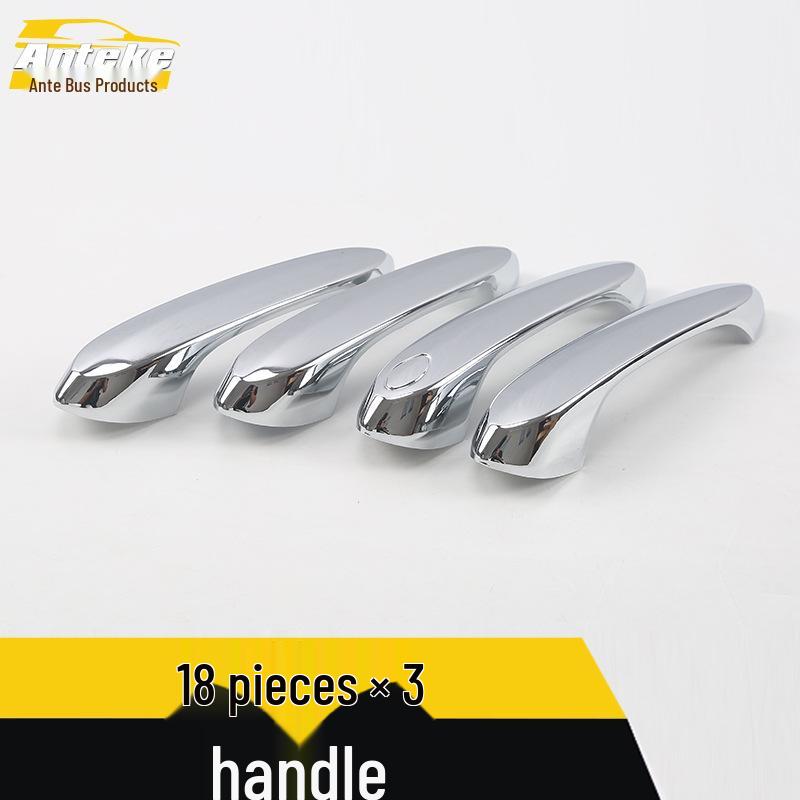 18 X3 Handle Bright Strip & Armrest Buckle Trim Sticker for Car Accessories