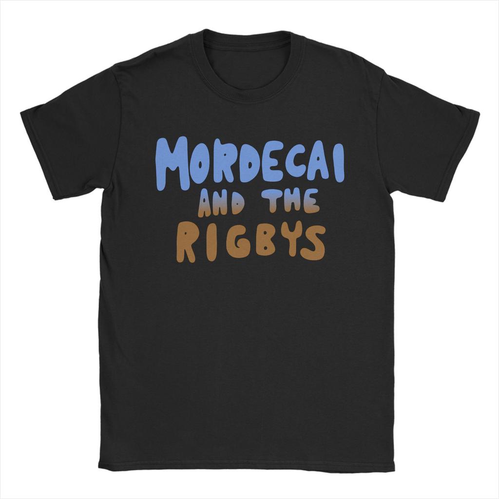 Mordecai and the rigbys TShirt for Men Awesome Cotton Tee Shirt Crewneck Short Sleeve T Shirts Summer Tops