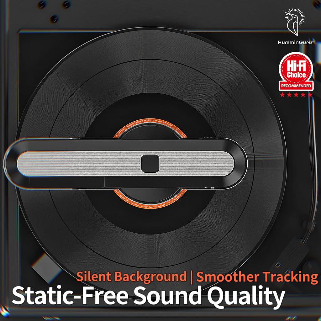 HumminGuru Orbit Static Remover for Vinyl Vinyl Record Cleaner Uniformly Removes Rotating Ionizer for Turntable Record Player Accessory Cleaning Kit
