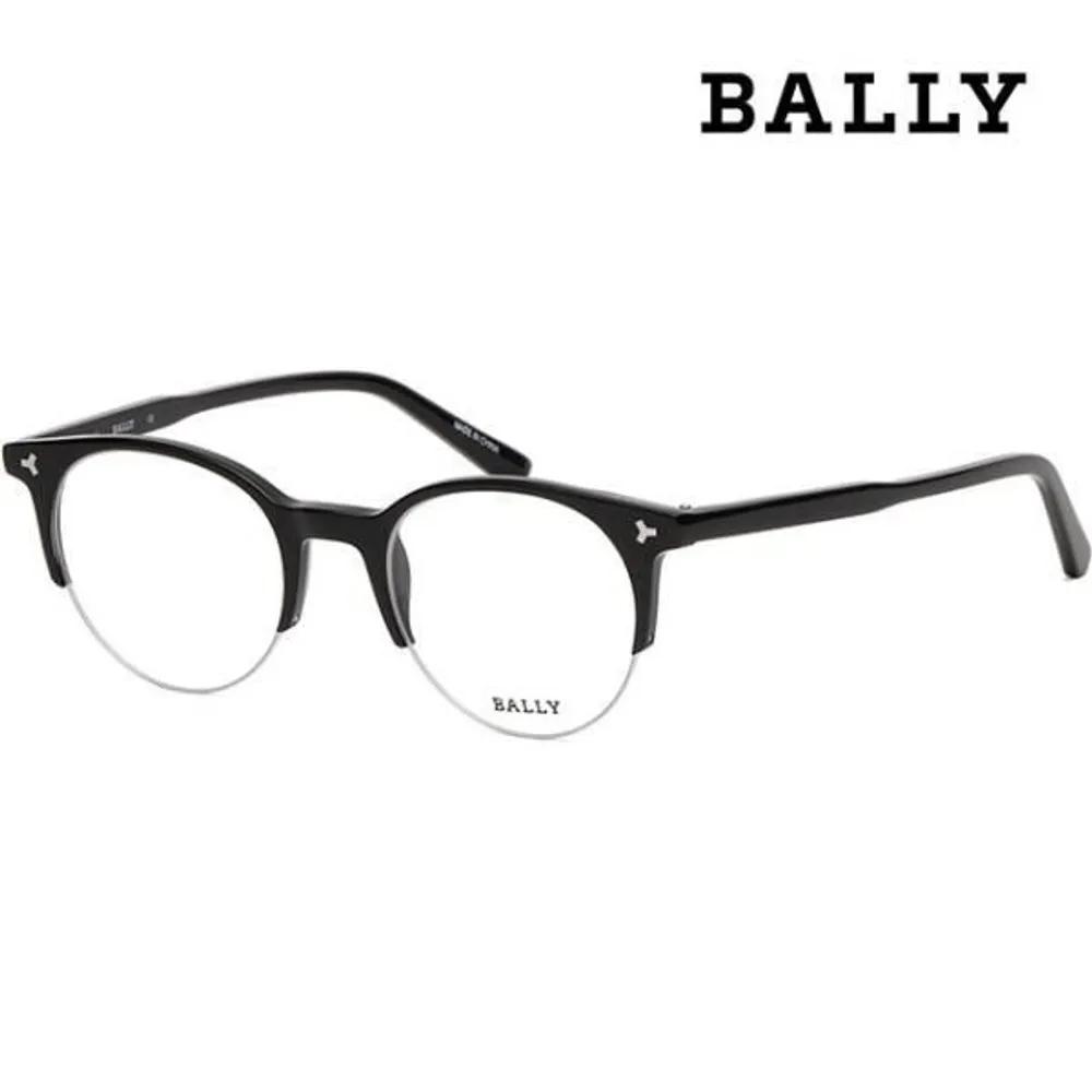 [Bally] Eyeglass Frames BY5018 001 Round Semi-rimless Men s Women s Semi-horn-rimmed