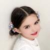 Girl Hairpin Flocking Simulated Gypsophila Bouquet Bow Shape Hair Clip Side Bangs Hair Pin Versatile Hair Accessory