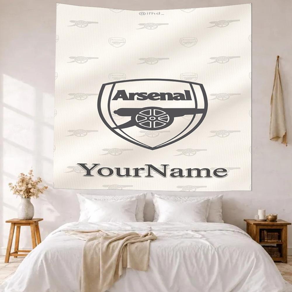 Arsenal Custom Ditt Navn Vægdekoration Vægtæppe Kunst Til Kæledyrsminde Fødselsdag Bryllupsfest Baggrund Familiegave