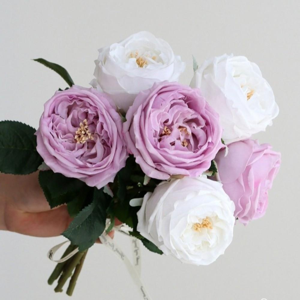 Realistic Simulated Rose Lifelike Texture Artificial Flowers Silk Rose  for Bridal Bouquets