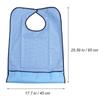 Plaid Machine Washable Double Layer Adult Waterproof Bib Meal Time Clothing Protector Fixed Crumb Catcher Waterproof Clothing