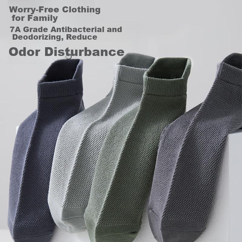 Men's Socks, Short Socks, Pure Cotton, Odor-Resistant, And Thin Style, Mesh Sports Socks, Sweat-Absorbing, Breathable, All-Cotton Boat Socks