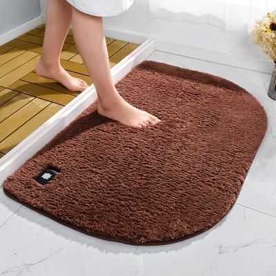 Bathroom Non-slip Mat Absorbent Bathroom Mat Thickened Solid Color Fluff Household Foot Mat Bathroom Carpet Entry