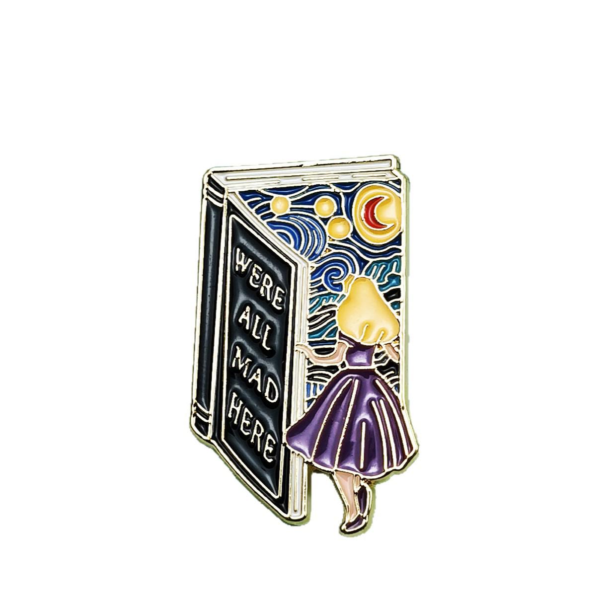 Starry Sky Princess Brooch: Versatile Cartoon Badge for Backpack or Clothing
