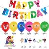 Rainbow Friend Birthday Decorations include Banner Cake Topper Balloons For Kids
