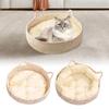 Donut Cat Bed Round Small Dog Bed Cat Nest Scratch Pad Cushion Nest For Calming Sleeping Small Dogs Kitten Scratching Home Decor