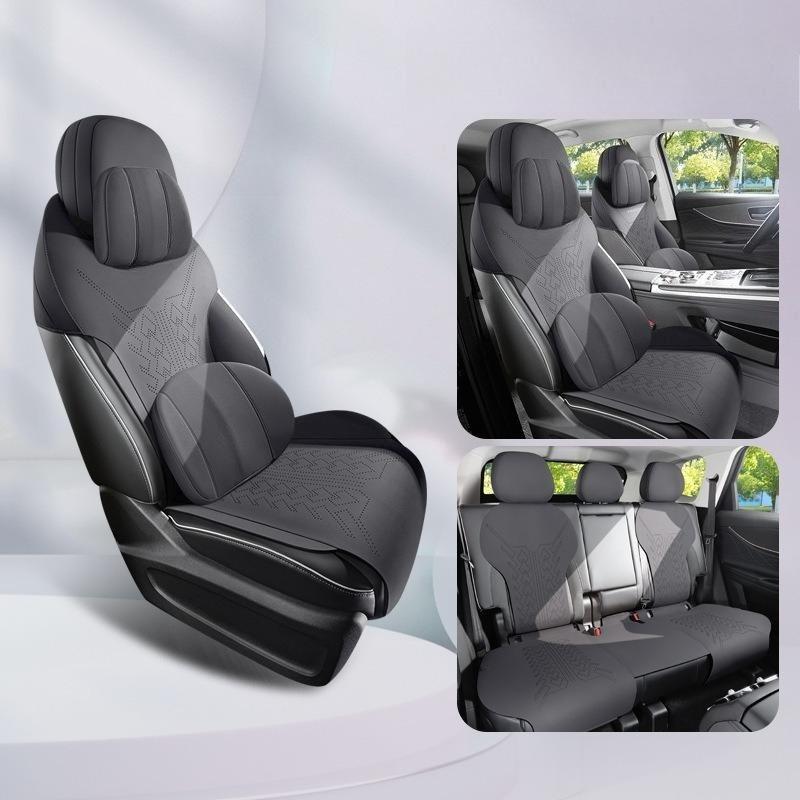 Специальный полузакрытый пятиместный чехол на сиденье для Chery Jaecoo J8 2023 года, подходит для всех сезонов, перфорированная дышащая замшевая подушка на сиденье