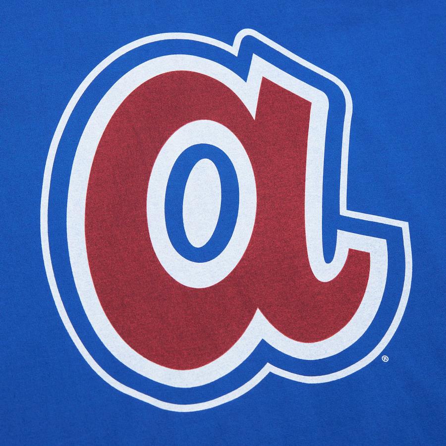 Mitchell & Ness x MLB Atlanta Braves T Shirt Men's Royal Blue TCRW6624-ABRYYPPPROYA