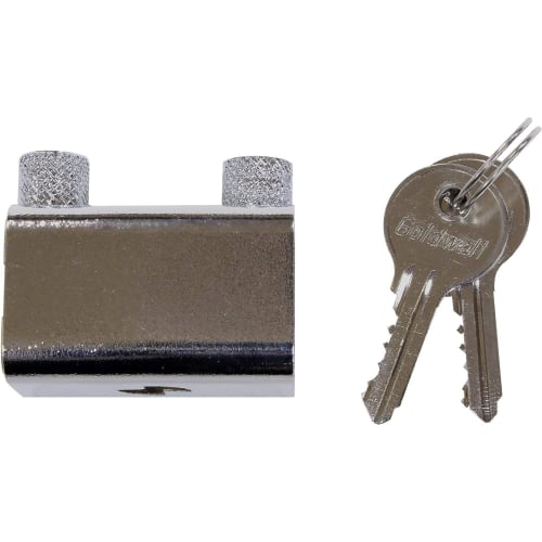 

Waki Sangyo Security Chain Lock, for 6mm Chain Diameter, for Gates, Bicycles, and Motorcycles, Includes 1 Lock and 2 Keys, Silver, IB-146