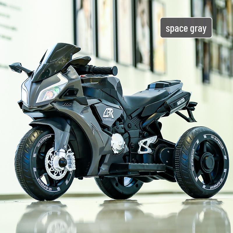 Kids' Electric Tricycle: Battery-Powered Ride-On Motorcycle with Remote Control for Boys and Girls.