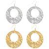 ZHUKOU NEW gold large hoop earrings fashion hip-hop women's bar party hoop earrings jewelry VE474
