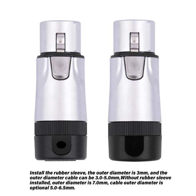 2PCS 3Pin Mic Plugs Male And Female Auditory Connectors Solder Connection For Clear Sound Transmission