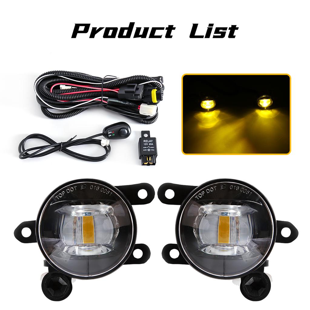 LED Fog Lamp For Ford Bronco Sport   Ranger Raptor   2024 ESCAPE  2024 DRL Headlights Foglight White Yellow