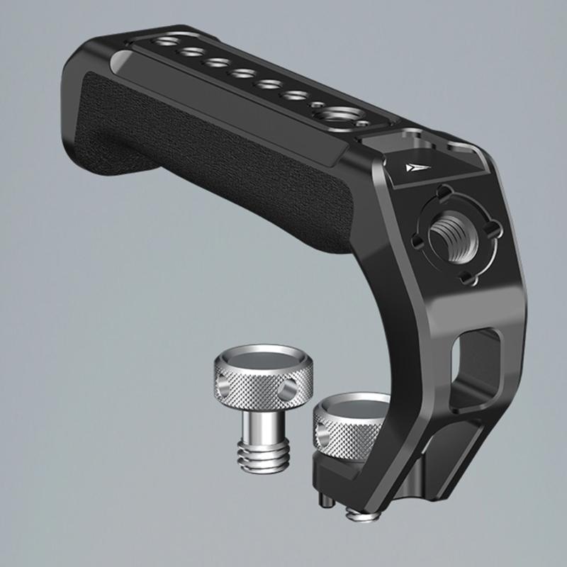 Aluminiowy Ergonomiczny Uchwyt Górny Kamery z Pokrętłem Szybkiego Zwalniania i Antypoślizgową Silikonową Konstrukcją Uchwytu Akcesoria