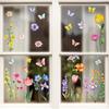 Dj8025 Creative Tulip Butterfly Flower Window Sticker Home Glass Window Sticker Double Sided Visual Wall Sticker