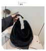 New fashion underarm bag women's trendy versatile handbag plush dumpling bag trendy women's bag casual shoulder bag