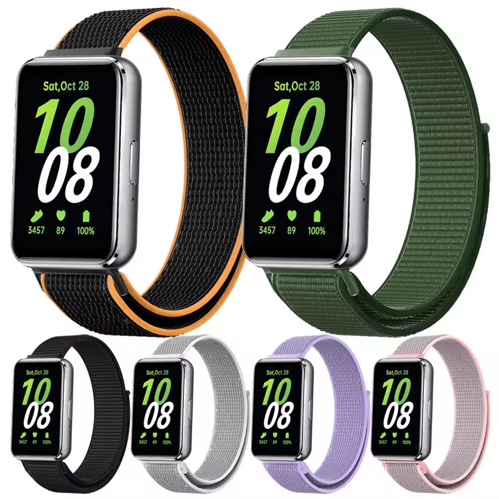 Nylon Watch Band for Samsung Galaxy Fit3 Adjustable Loop Elastic Strap Bracelet for Samsung Galaxy Fit 3 Watchband Accessories