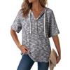 JPNTKY Women's Fashion Casual Short Sleeve Blouses & Shirts