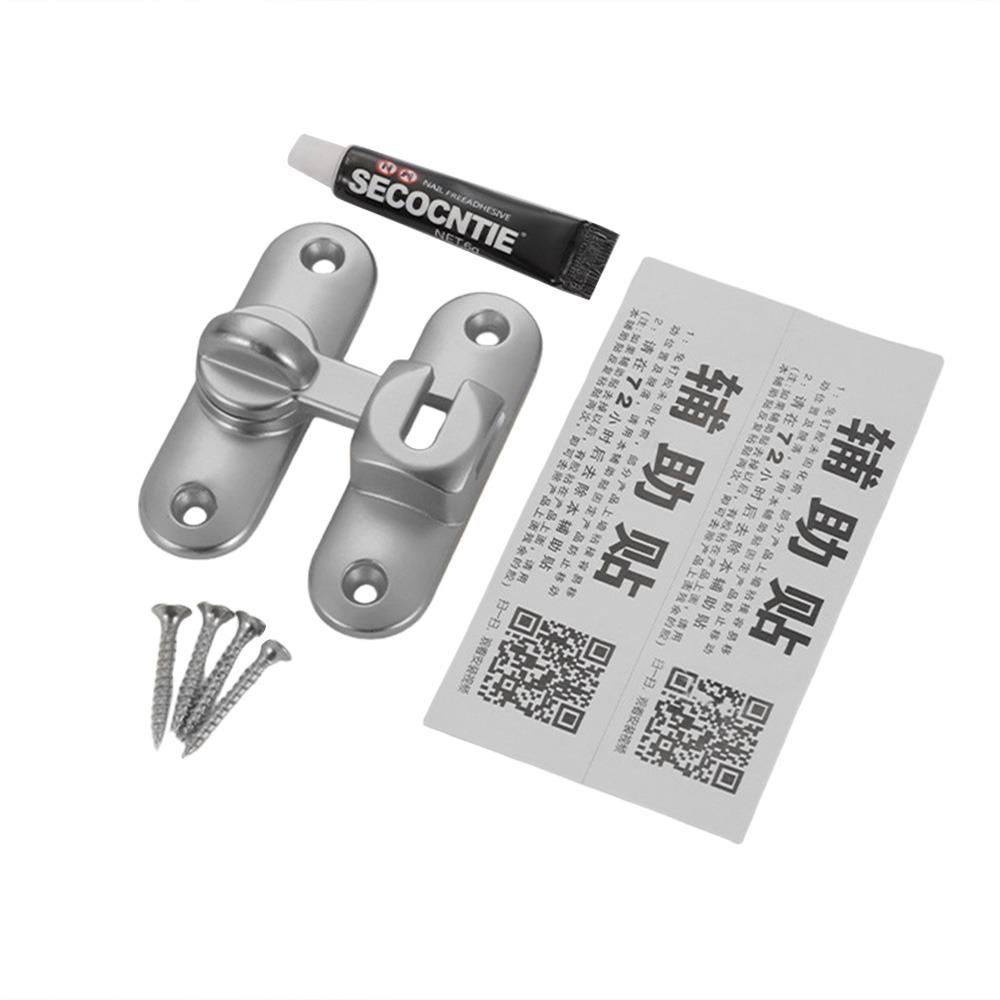 NEW Home Security Door Latch Lock Zinc Alloy Rustproof Security Lock Drill Free Anti-theft Buckle Home Accessories