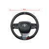 Car Steering Wheel Cover Carbon Fiber Pattern Leather Sleeve Keyring For Toyota Corolla Yaris RAV4 Prius CHR Camry Prado Supra