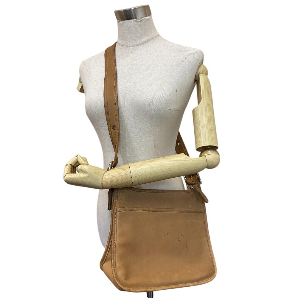 COACH 9966 leather Shoulder Bag Brown leather Used