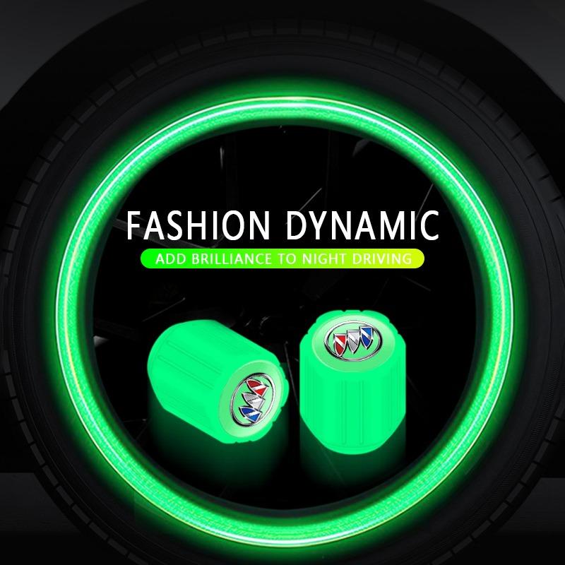 Luminous Car Tire Valve Caps Fluorescent Motorcycle Wheel Tyre For Buick Encore Regal Lacrosse Enclave Avenir Cascada GL8 Envision Anthem