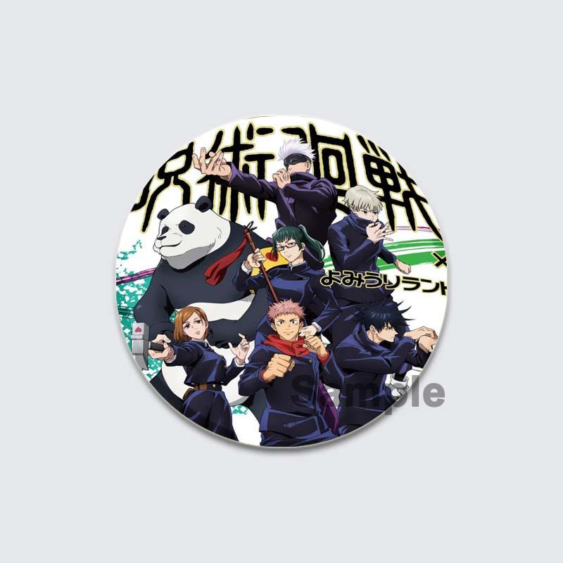 32/44/58mm Anime Jujutsu Kaisen Insigna Figura Gojo Satoru Yuji Itadori Desene animat rotund Ace lucrate manual DIY Rucsac Guler Brosa Accesorii