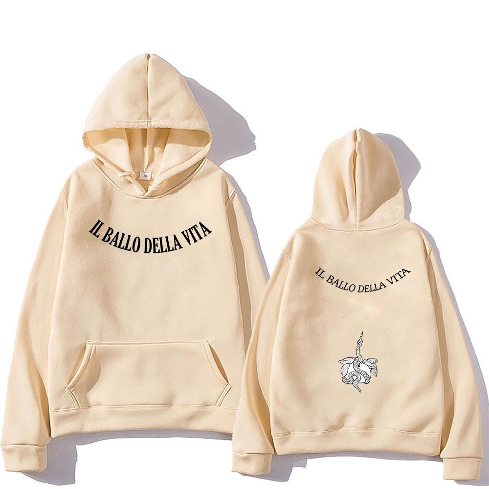 Damiano David Lustiger Little Fears Hoodie Il Ballo Della Vita Tattoo Herren/Damen Hoodies Harajuku Ästhetik Winterkleidung Sweatshirt