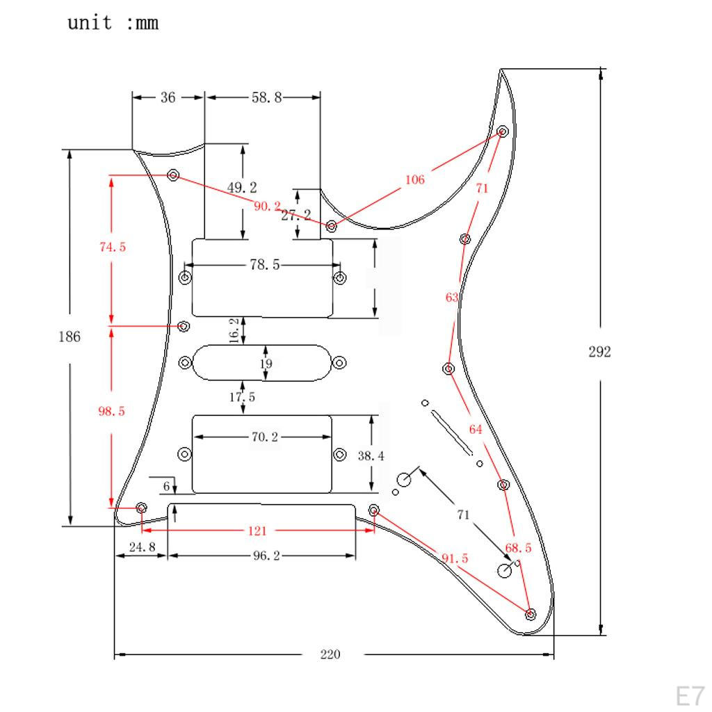 HSH E-Gitarren Schlagbrett Kratzschutz für ST Teile