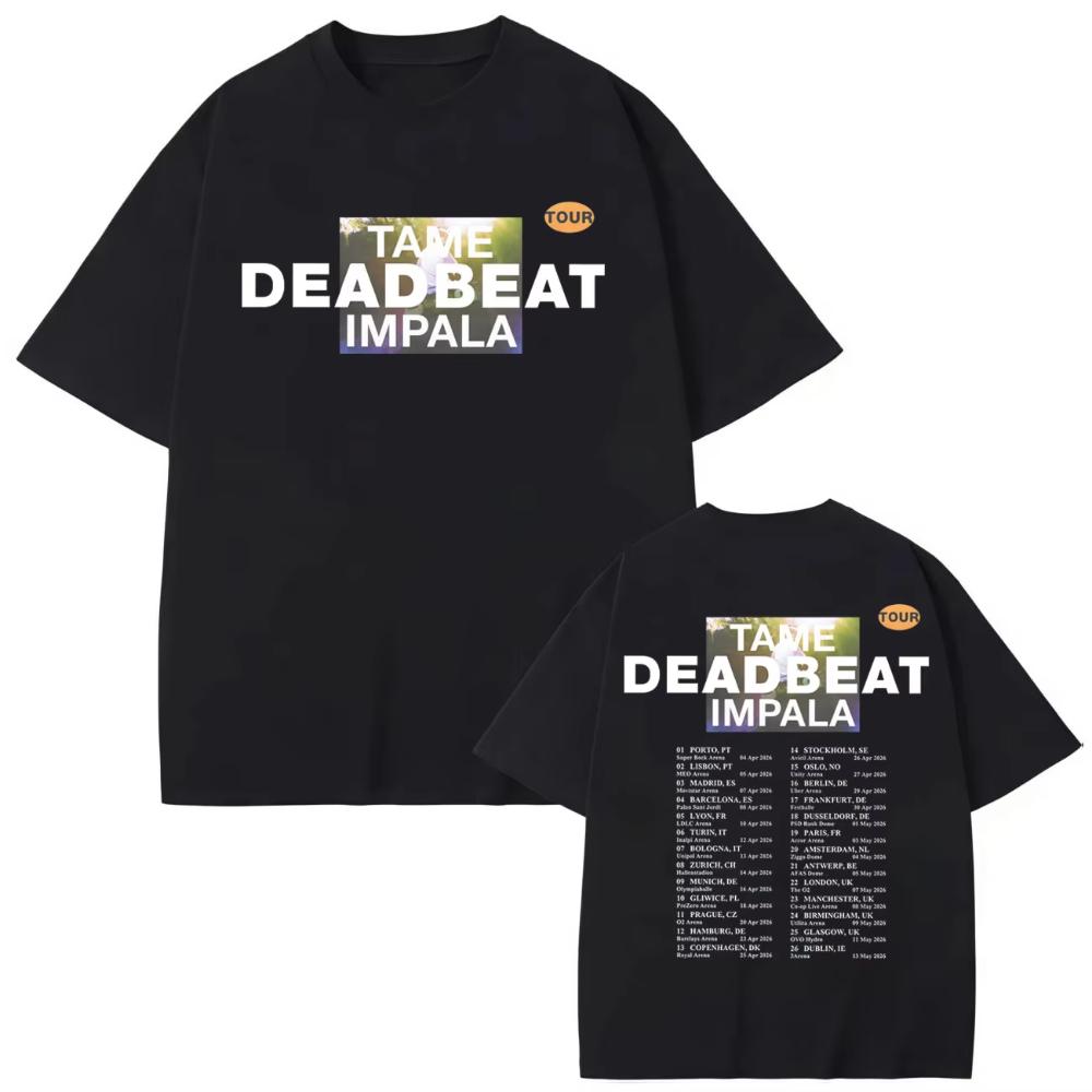 

Tame Impala Tour 2026 Merch Tshirts Unisexs WoUINISEX Fashion Rock Short Sleeve Tshirt Unisex WoUINISEX Summer Casual Loose Cotton T Shirts 3XL