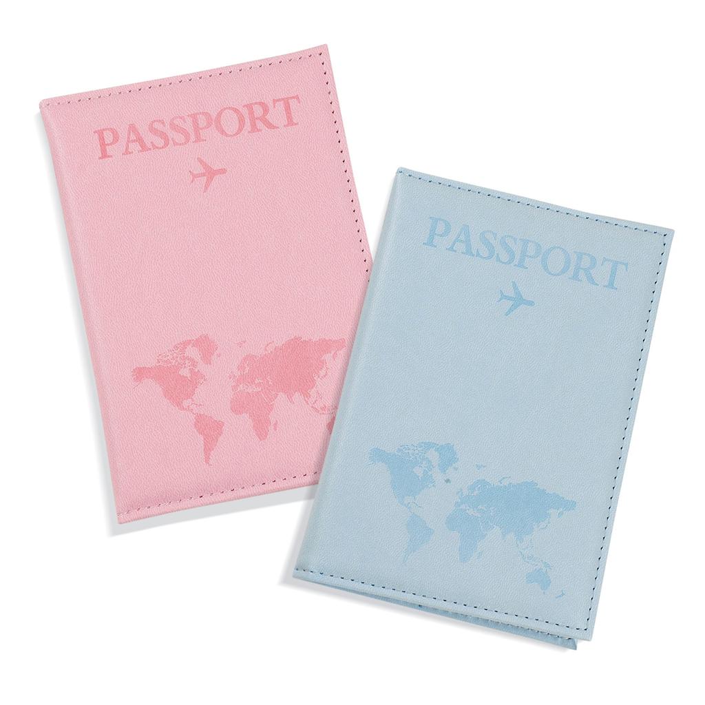 Passport Bag Protective Case, Anti-brush Document Multi-functional Storage Bag, Plain Texture Leather Travel Card Case Bag.