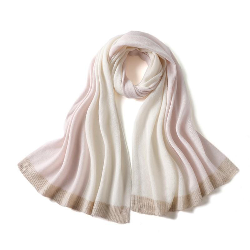 Autumn and Winter 100% Cashmere Scarf Ladies 2025 New Solid Color Versatile Cashmere Big Shawl Fashion Lady