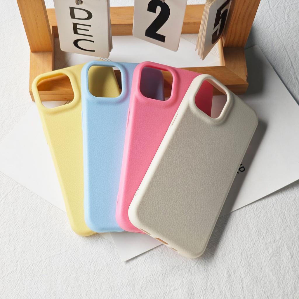 Leather Texture TPU Soft Case Compatible with iPhone 16 Pro Max Apple 13/14 Phone Case Manufacturer Wholesale Styles Materials