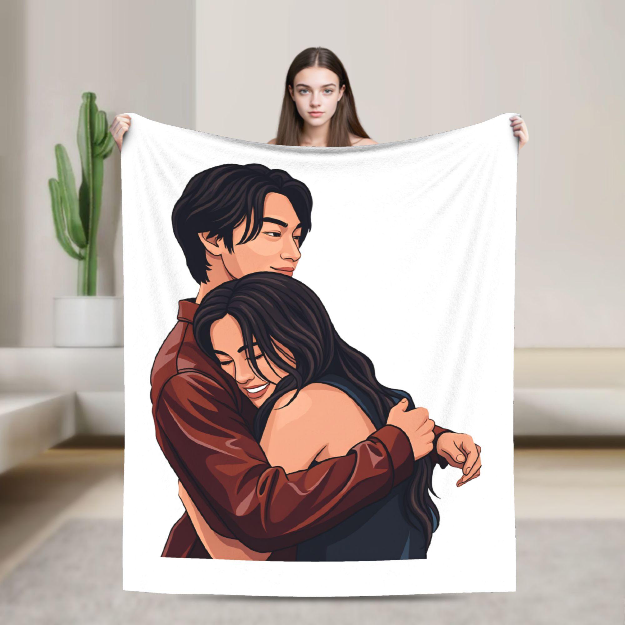 

Warm Soft blanketChildren Travel TV XO Kitty Kim Min Ho Throw blanket Flannel Bedspread For Living Room Fluffy Sofa Bed Cover 100x150cm