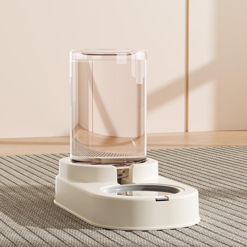 Portable Detachable Cat Face Split Feeder & Waterer with Built-in Measuring Ruler