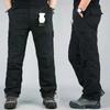 Winter Thick Fleece Casual Pants Men Cotton Baggy Cargo Pants Double Layer Velvet Warm Thermal Trousers