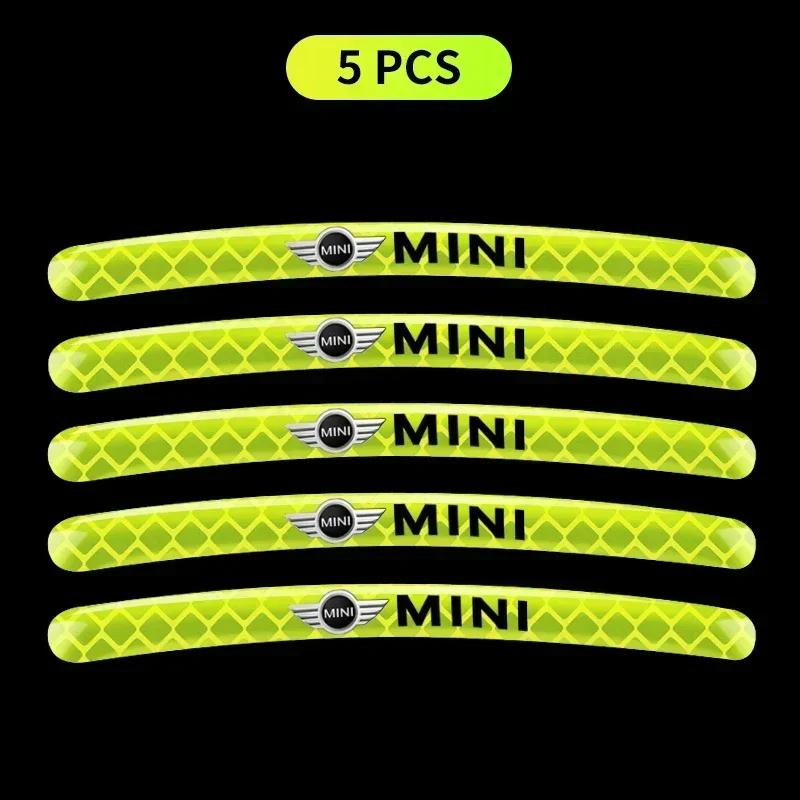 

B4 A5 For Bmw Mini Car Wheel Tire Rim Hub Reflective Luminous Emblem Sticker Car Styling For MINI Cooper F54 F55 F56 R56 R60 Roa