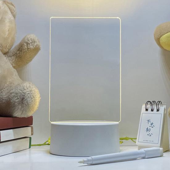 Personalized LED Lamp Acrylic Message Note Board Multipurpose Erasable USB Drawing Board Bedroom Night Light