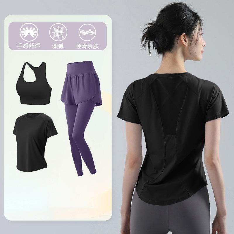 Tennis Suit Women's Short-sleeved Training Clothes Outdoor Running Quick-drying Clothes Thin Badminton T-shirt Fitness Clothes