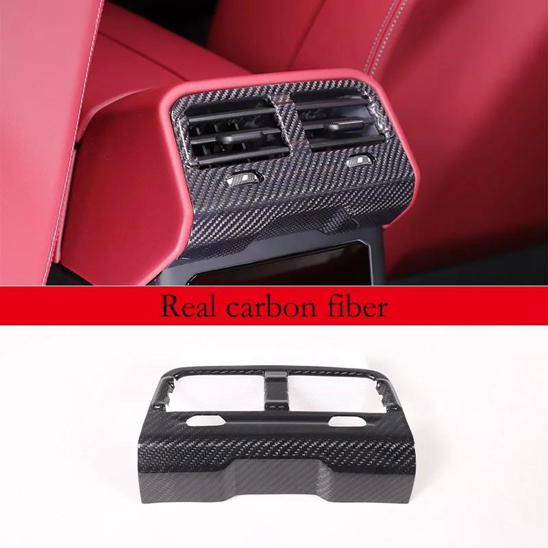 ABS Carbon Fiber For BMW 5 Series G60 2026-2026 Car Armrest Box Air Outlet Rear Anti-kick Cover Car Interior Accessory
