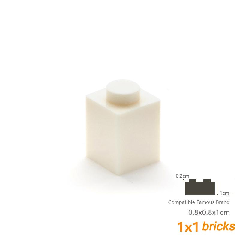 800pcs 1x1 Dots Bulk Building Blocks Thick Figures Bricks Educational Size Compatible With 3005 Plastic Toys for Children
