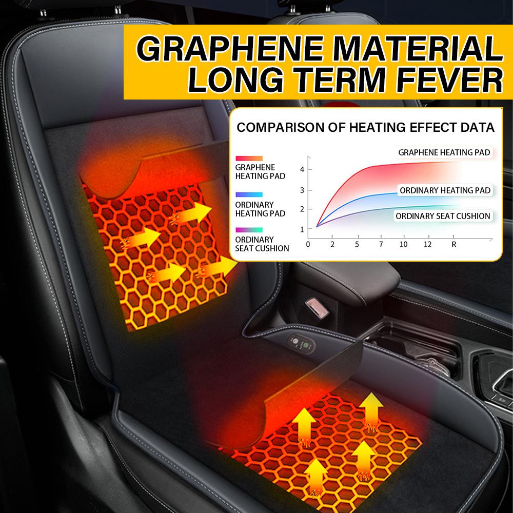 Graphene Heated Car Seat Cushion Fast Heating Uniform Heating Temperature Control Safety Protection Waterproof And Anti-Leakage